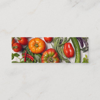 Carte De Visite Mini Vegetable and Herb Harvest