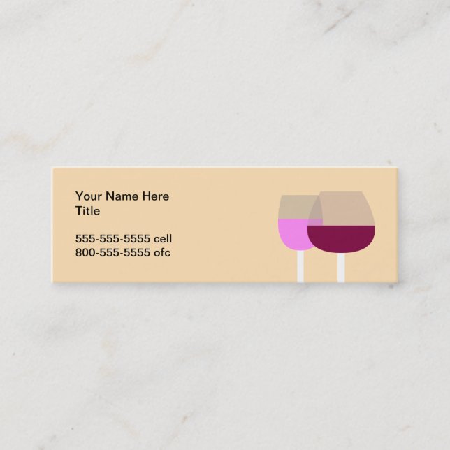 Carte De Visite Mini Verres de vin (Devant)