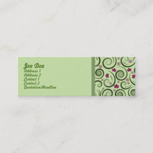 Carte De Visite Mini Vert élégant