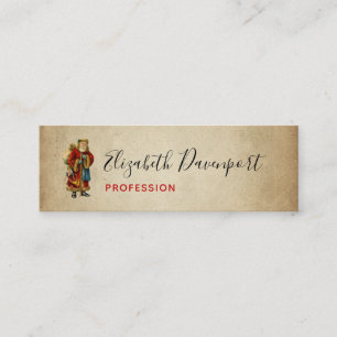 Carte De Visite Mini Vintage Noël Vieux Monde Père Noël