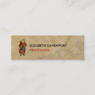 Carte De Visite Mini Vintage Noël Vieux Monde Père Noël