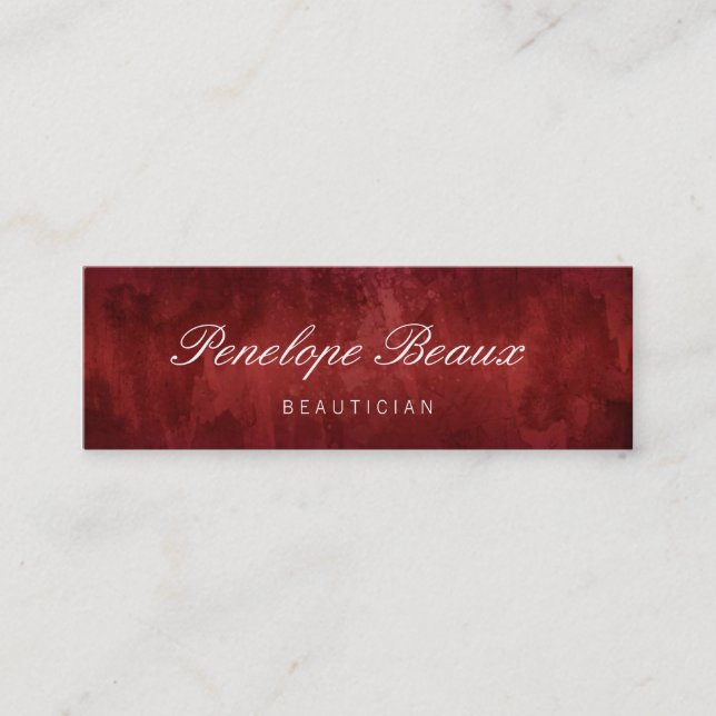 Carte De Visite Mini Vintage rouge tendance (Devant)