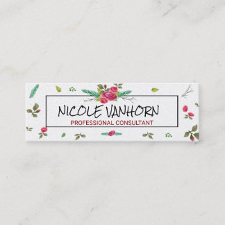 Carte De Visite Mini Visite Vintage du Motif Rose Floral