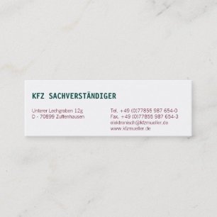 Carte De Visite Mini Visitenkarten Klassisch