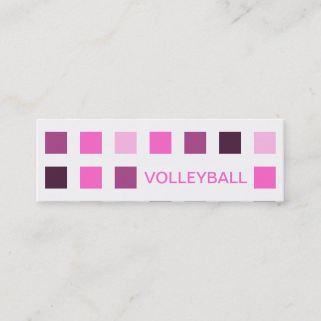 Carte De Visite Mini VOLLEYBALL (carrés modernes) (Devant)