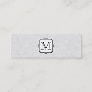 Carte De Visite Mini Votre lettre. Monogramme fait sur commande. Gris,