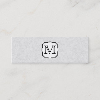Carte De Visite Mini Votre lettre. Monogramme fait sur commande. Gris,