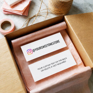 Carte De Visite Mini Votre nom d'utilisateur Instagram & Icône des médi