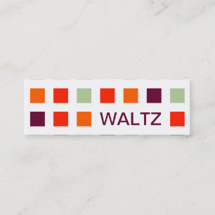 Carte De Visite Mini WALTZ (carrés modernes)