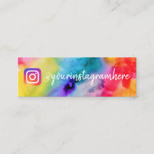 Carte De Visite Mini Watercolor Instagram Social Media