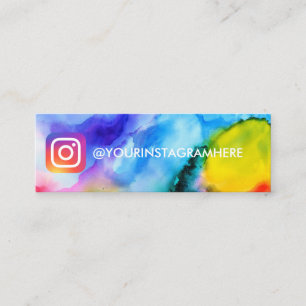 Carte De Visite Mini Watercolor Simple Social Media