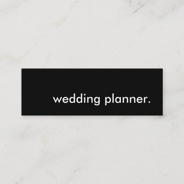 Carte De Visite Mini wedding planner. (Devant)