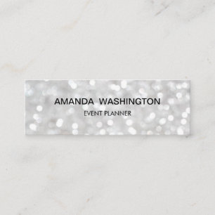 Carte De Visite Mini White Bokeh