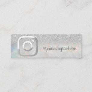 Carte De Visite Mini White Opal Bokeh Instagram Médias sociaux
