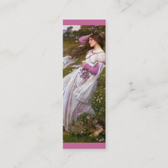 Carte De Visite Mini Windflowers par John William Waterhouse  (Devant)