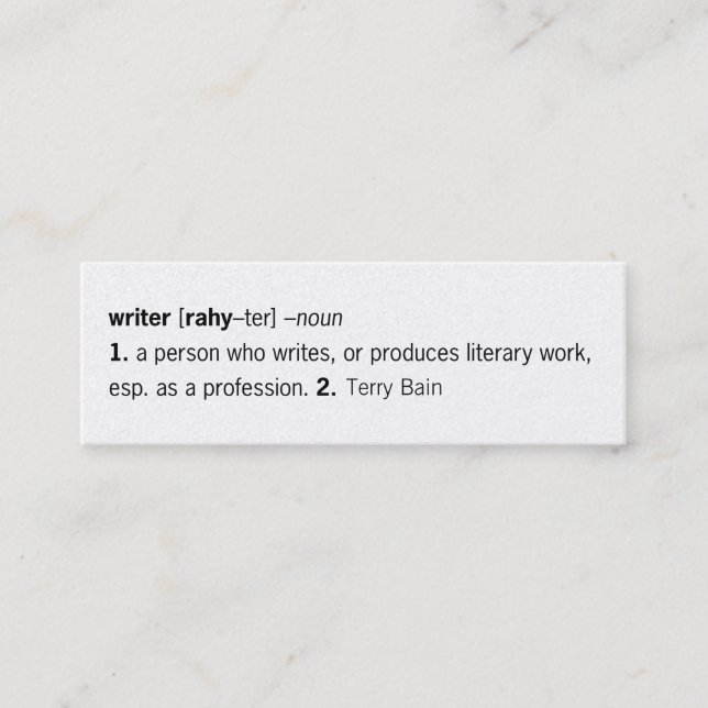 Carte De Visite Mini Writer Défini [comme vous] (Devant)