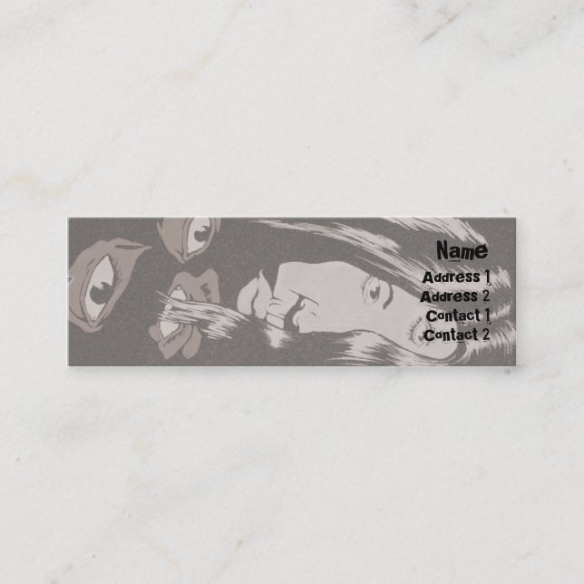 Carte De Visite Mini Yeux - maigres (Devant)