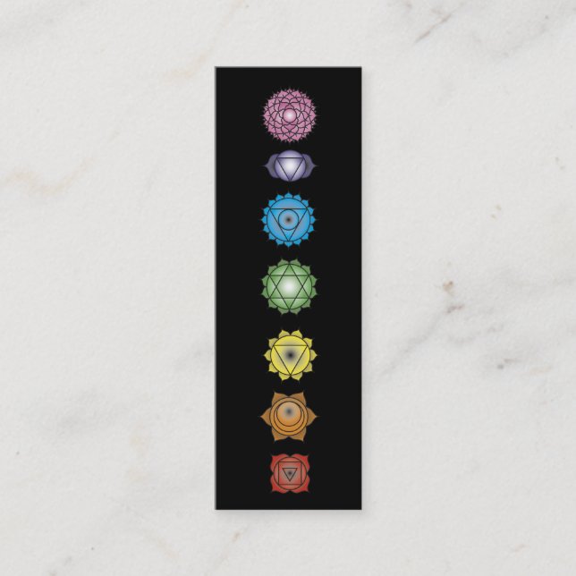 Carte De Visite Mini yoga chakras (Devant)
