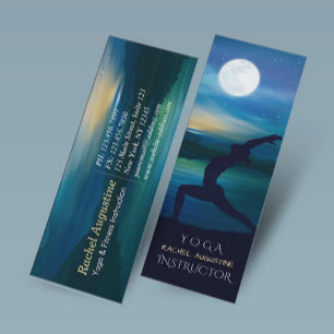 Carte De Visite Mini Yoga de méditation au clair de lune Salutation du