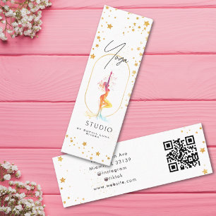 Carte De Visite Mini Yoga Santé Et Bien-être Étoiles Dorées Holistiques