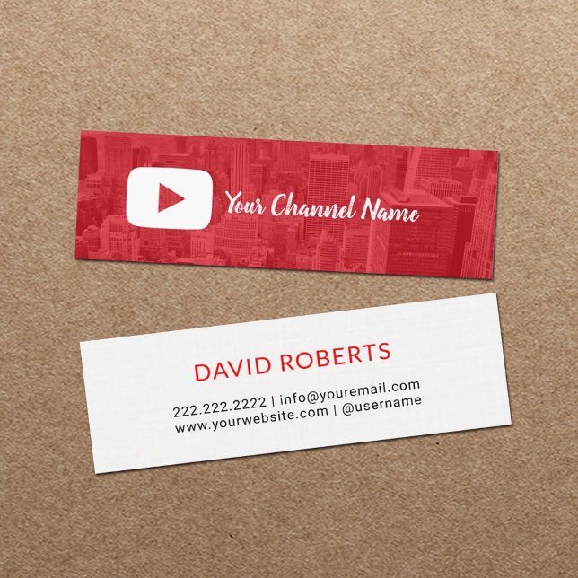 Carte De Visite Mini Youtube Channel Custom Photo Youtuber (Créateur téléchargé)
