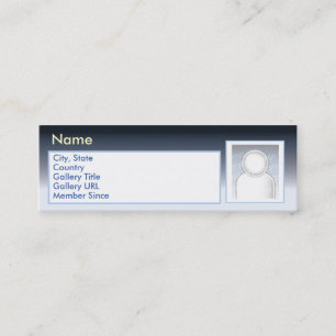 Carte De Visite Mini Zazzle foncé - maigre