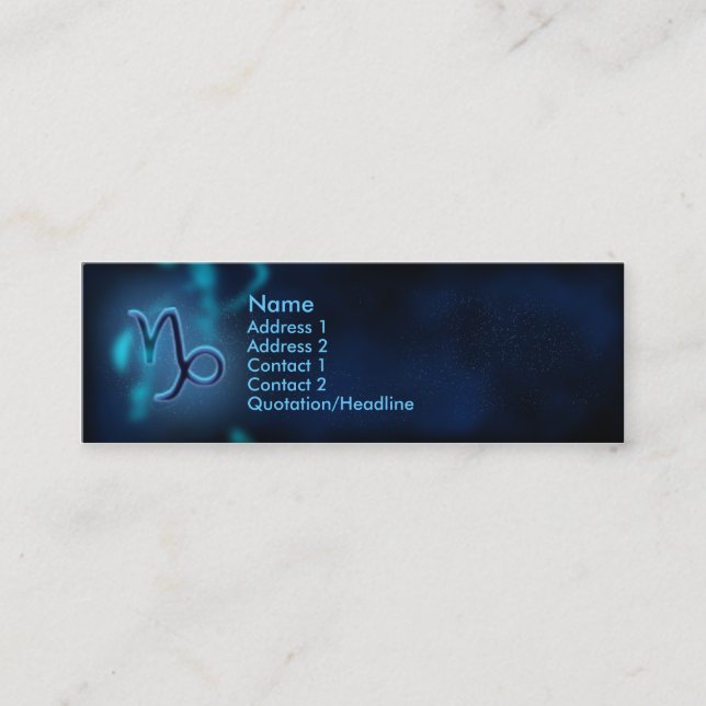 Carte De Visite Mini Zodiaque mystique - Capricorne (Devant)