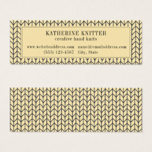 CARTE DE VISITE MINIATURE EN MAILLE CREAM NOIR