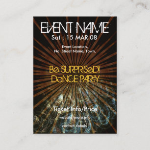 Carte De Visite miniFLYER #001 de PARTIE d'ÉVÉNEMENT