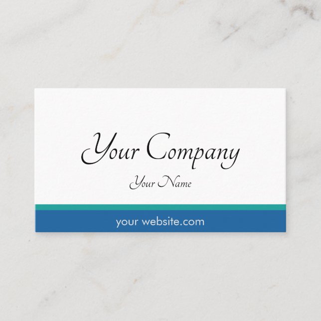 Carte De Visite Minimal bleu professionnel (Devant)