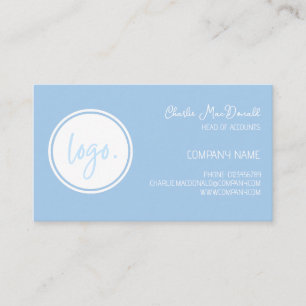 CARTE DE VISITE MINIMAL BLUE COLOR COMPANY LOGO BUSINESS PERSONNAL