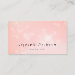 Carte De Visite Minimal Blush Pink Subtle Bokeh Contact