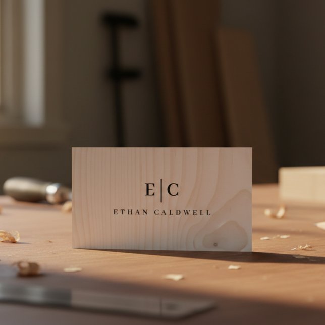 Carte De Visite Minimal Carpenter - Modern Carpentry & Contractor (Créateur téléchargé)
