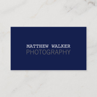 Carte De Visite MINIMAL clair moderne chic bleu marine bleu gris f