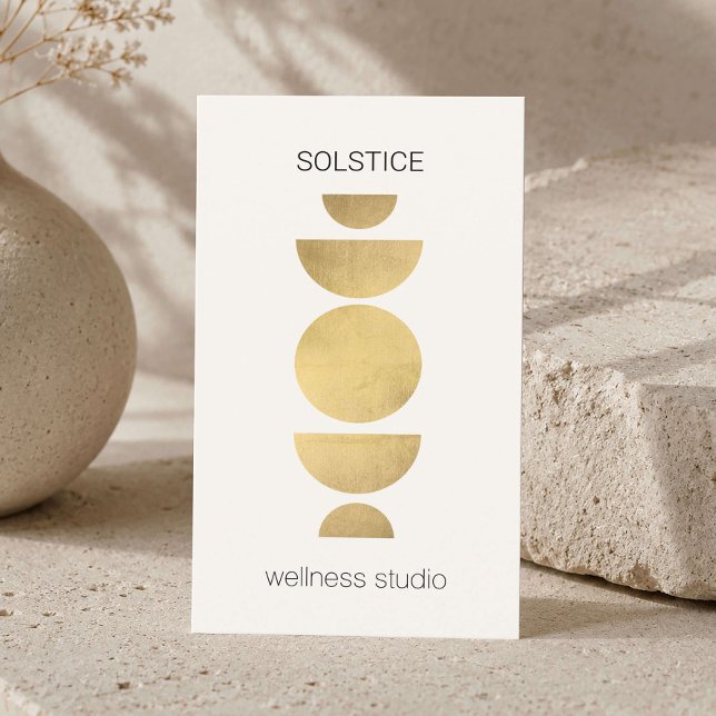 Carte De Visite Minimal Geometric Wellness Ivory (Créateur téléchargé)