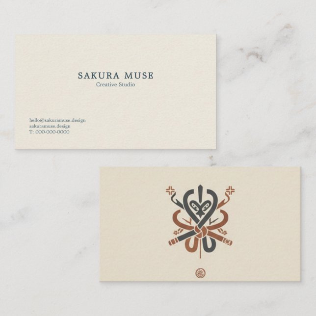 Carte De Visite Minimal Japanese Business Card  (Devant / Derrière)