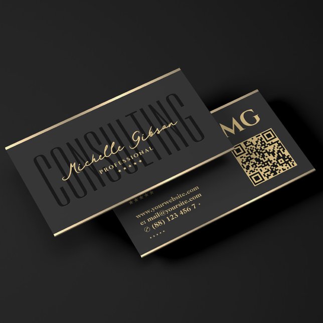Carte De Visite Minimal Luxe Consulting Professionnel Noir  (Minimal Luxury Consulting Professional Black Business Card
☆★
☆★
☆★
☆★
☆★
4.7 out of 5 stars rating
)