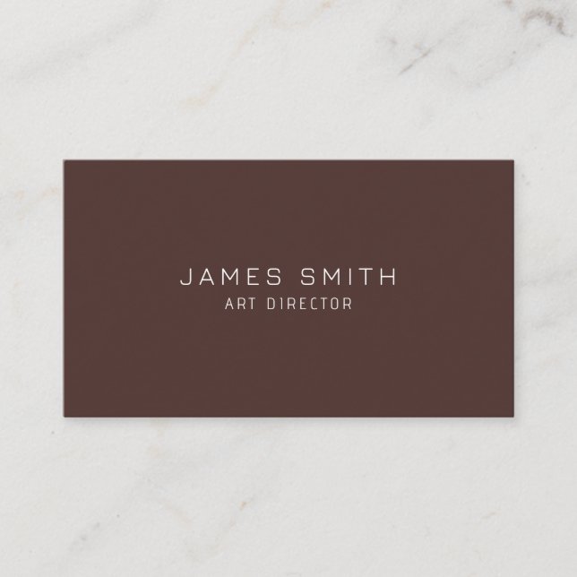 Carte De Visite Minimal Modern Art Director Business Card (Devant)