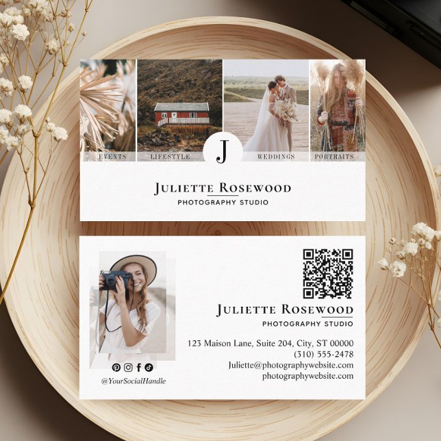 Carte De Visite Minimal Modern Elegant Photographer Photo Gallery (Minimal Modern Elegant Photographer Photo Gallery Business Card)