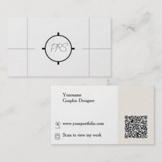 Carte De Visite Minimal Modern Graphic Designer QR Code