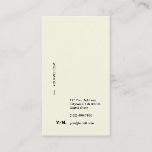 Carte de visite minimal moderne de verticale de