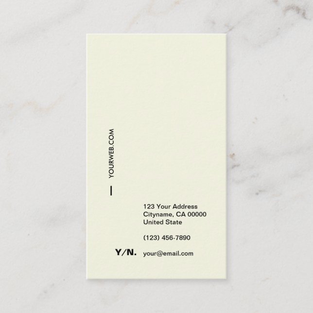 Carte de visite minimal moderne de verticale de (Devant)