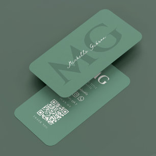Carte De Visite Minimal moderne Dusty Turquoise Professionnel Simp