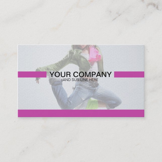 Carte De Visite Minimal pourpre créatif - entièrement editable (Devant)