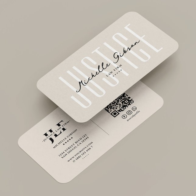Carte De Visite Minimal Professional Lawyer Notary Attorney Sand (Minimal Professional Lawyer Notary Attorney Sand Business Card
)