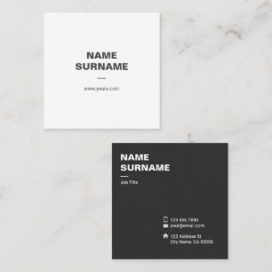 Carte de visite minimal professionnel de carré de