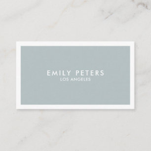 Carte De Visite Minimal Professionnel Luxe Dusty Blue