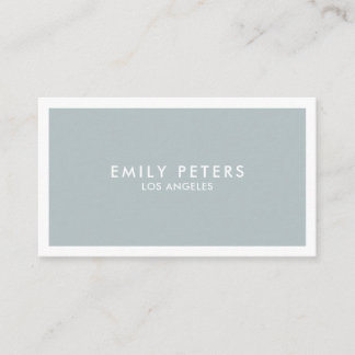 Carte De Visite Minimal Professionnel Luxe Dusty Blue