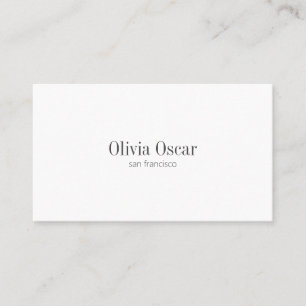Carte De Visite Minimal simple noir blanc moderne professionnel