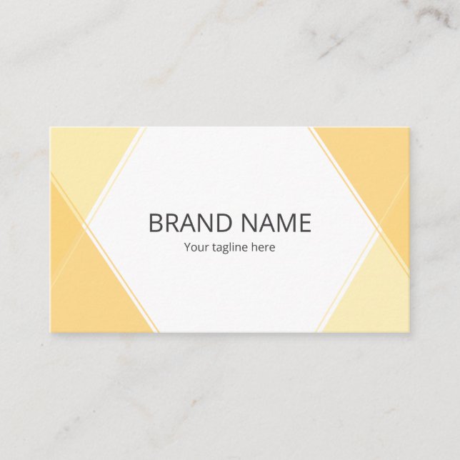 Carte De Visite Minimal Simple Pop Yellow Orange Line Frame (Devant)